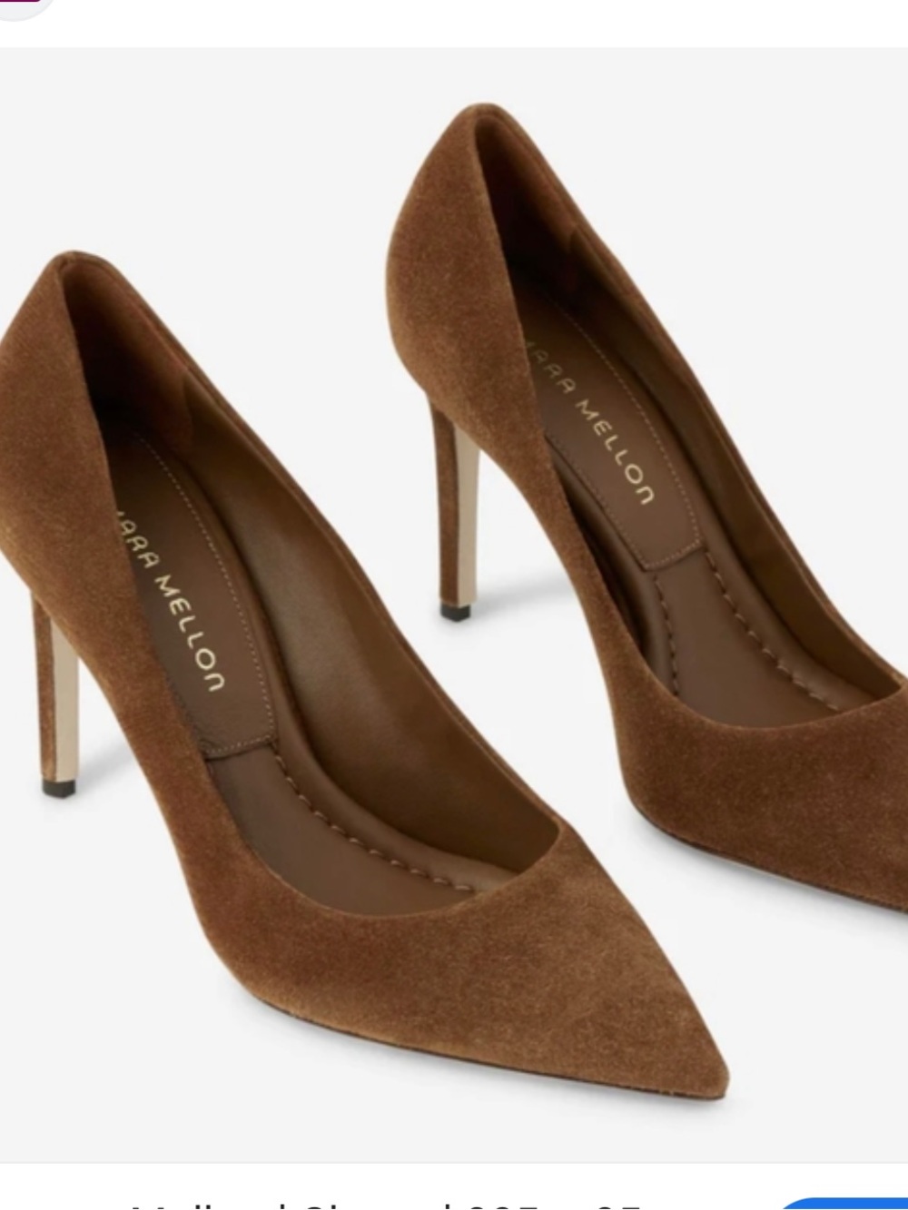 Tamara Mellon Chestnut Suede Pointed-Toe Pumps sz 39 nwot